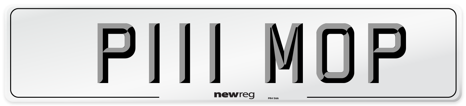P111 MOP Number Plate from New Reg